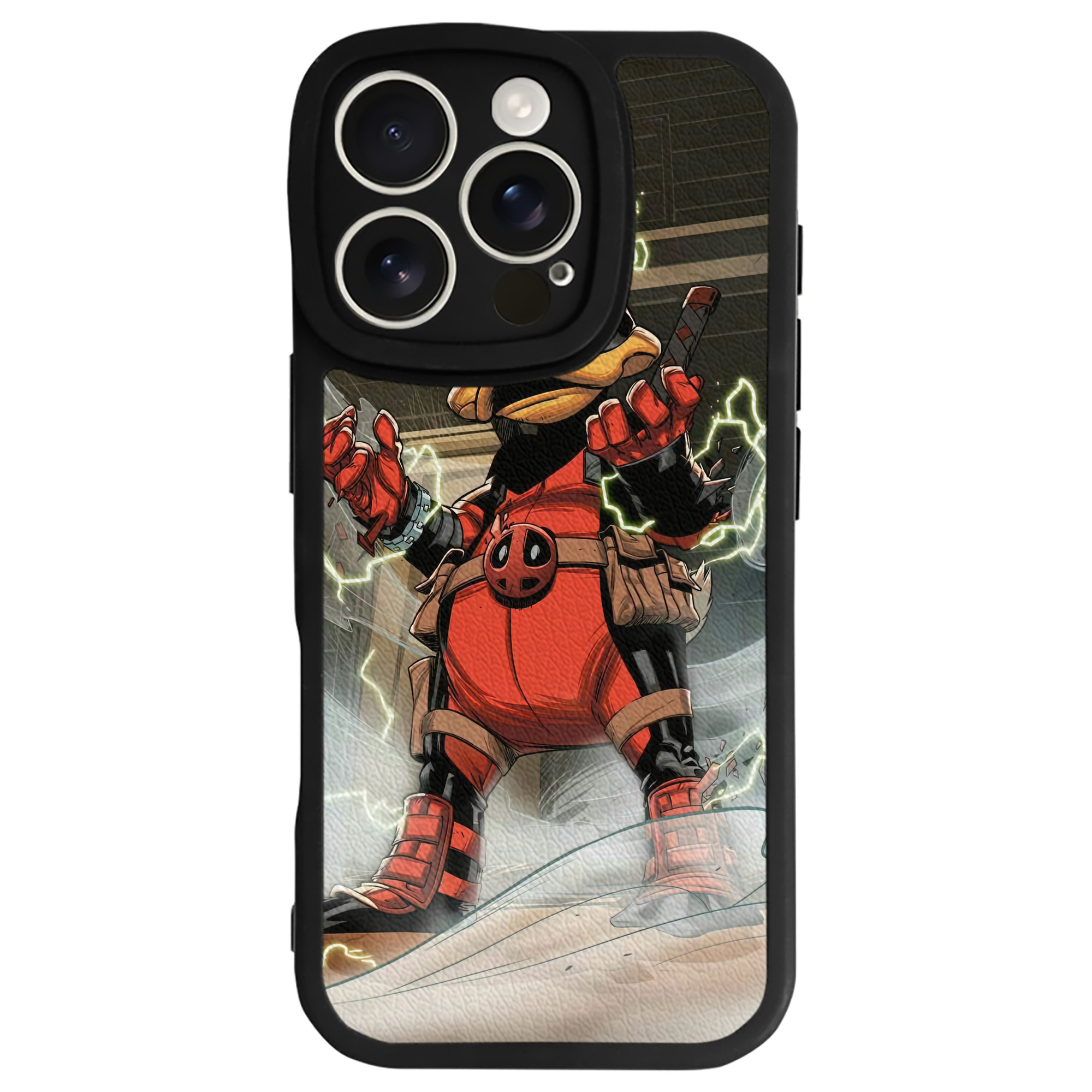 （画像用） Deadpool デッドプール 【iPhone 16シリーズ対応】シリコンスマホケース（レザー調） 材質：シリコン